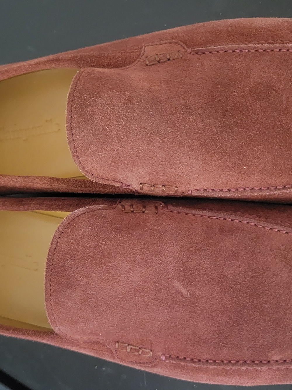 Campanile Men’s Size 8 Burgundy Red Suede Penny Loafers Made in Italy Box